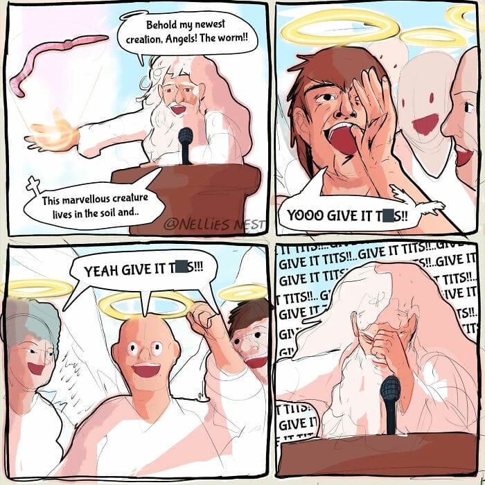 Funny Nellies Nest comics strip about the chaos of moving houses.