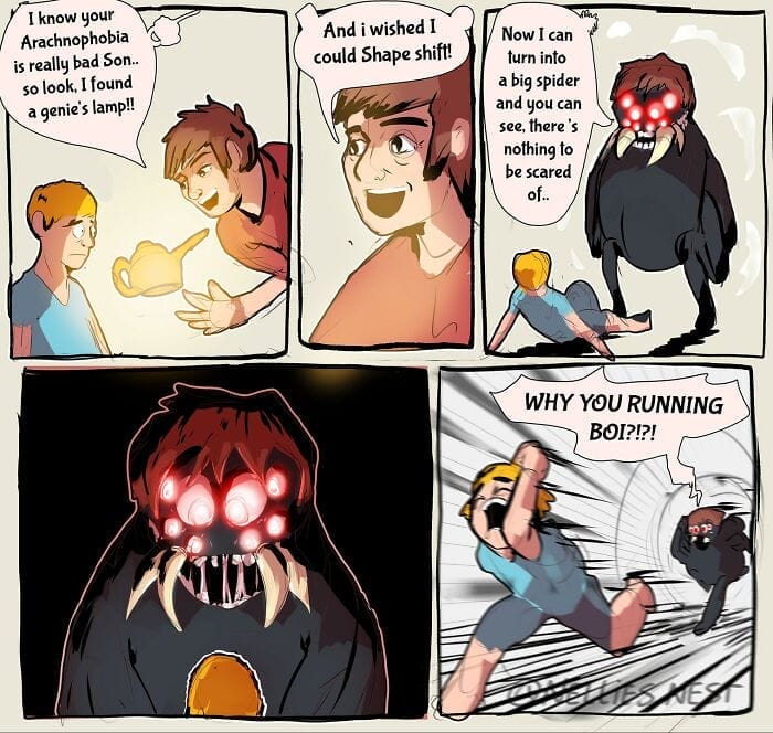 Funny Nellies Nest comics strip about the chaos of moving houses.