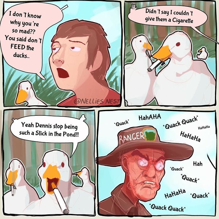 Funny Nellies Nest comics strip about the chaos of moving houses.